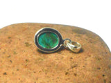 Small Blue Oval TURQUOISE Sterling Silver 925 Gemstone Pendant