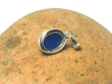 Small Blue Oval LAPIS LAZULI Sterling Silver 925 Gemstone Pendant