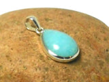 Blue Teardrop Smithsonite Sterling Silver 925 Gemstone Pendant