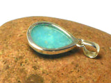 Blue Teardrop Smithsonite Sterling Silver 925 Gemstone Pendant