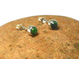 Green EMERALD Sterling Silver 925 Gemstone Stud Earrings - 5 mm - Gift Boxed