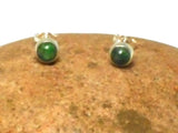 Green EMERALD Sterling Silver 925 Gemstone Stud Earrings - 5 mm - Gift Boxed