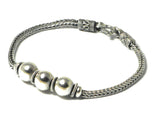 Balinese Snake Chain Sterling Silver 925 Bracelet - 20 cm