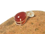 Teardrop Orange Carnelian Sterling Silver 925 Gemstone Pendant