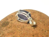 Purple Oval AMETHYST Sterling Silver 925 Gemstone Pendant