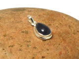 Small Teardrop Purple AMETHYST Sterling Silver 925 Gemstone Pendant