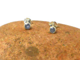 Small Blue Round TANZANITE Sterling Silver 925 Gemstone Stud Earrings - 3 mm