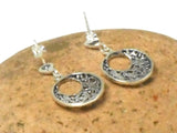 Sterling Silver Round Stud Earrings 925 -16 mm