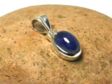 Blue Oval SAPPHIRE Sterling Silver 925 Pendant