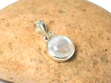 Fiery Round MOONSTONE Sterling Silver 925 Gemstone Pendant