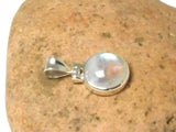 Fiery Round MOONSTONE Sterling Silver 925 Gemstone Pendant