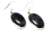 Large CHAROITE Sterling Silver 925 Gemstone Earrings - (CHER0806171)