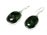 RUBY ZOISITE Sterling Silver 925 Gemstone Earrings - (RZE0806171)