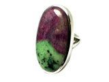 RUBY in ZOISITE Sterling Silver 925 Gemstone Ring (Size N) - (RZR1306171)