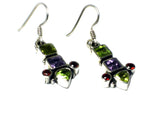 MULTISTONE Sterling Silver 925 Gemstone Earrings - (MSE1207174)