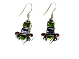 MULTISTONE Sterling Silver 925 Gemstone Earrings - (MSE1207174)