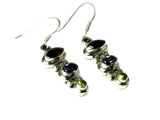 MULTISTONE Sterling Silver 925 Gemstone Earrings - (MSE1207175)