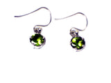 Round PERIDOT Sterling Silver 925 Gemstone Earrings - (PDE1207173)