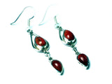 CORAL Sterling Silver Gemstone Earrings 925