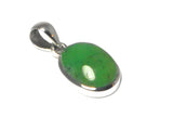 Oval CHRYSOPRASE Sterling Silver 925 Gemstone PENDANT - (CSPP1807171)