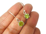 Round PERIDOT Sterling Silver 925 Gemstone Earrings