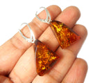 Baltic AMBER Sterling Silver Gemstone Earrings 925 - (AMBE0507172)