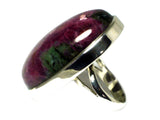 RUBY in ZOISITE Sterling Silver 925 Gemstone Ring (Size O) - (RZR2305171)