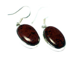 Mahogany Obsidian Sterling Silver 925 Gemstone Earrings