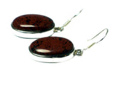 Mahogany Obsidian Sterling Silver 925 Gemstone Earrings - (MOBE2605171)