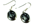 Snowflake Obsidian Sterling Silver 925 Gemstone Earrings - (SFE2605171)