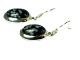 Snowflake Obsidian Sterling Silver 925 Gemstone Earrings - (SFE2605171)