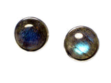 LABRADORITE Round Shaped - 8 mm - Sterling Silver Ear Studs 925